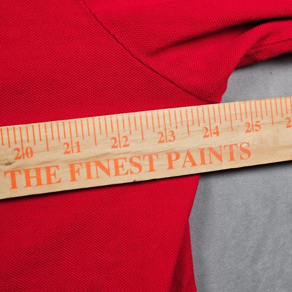 Polo Ralph Lauren Polo Shirt Mens XLT Red Long Sleeve Cotton Casual Pony Logo - Picture 5 of 9